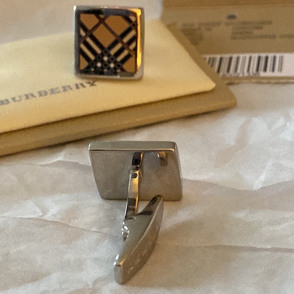 Burberry Mens Cuff Links - Picture 7 of 8